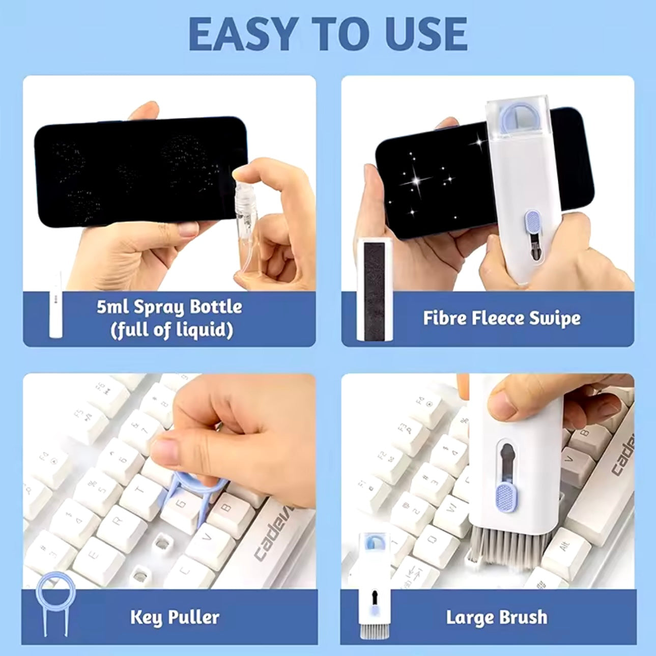 7 in 1 keyboard cleaner brush kit