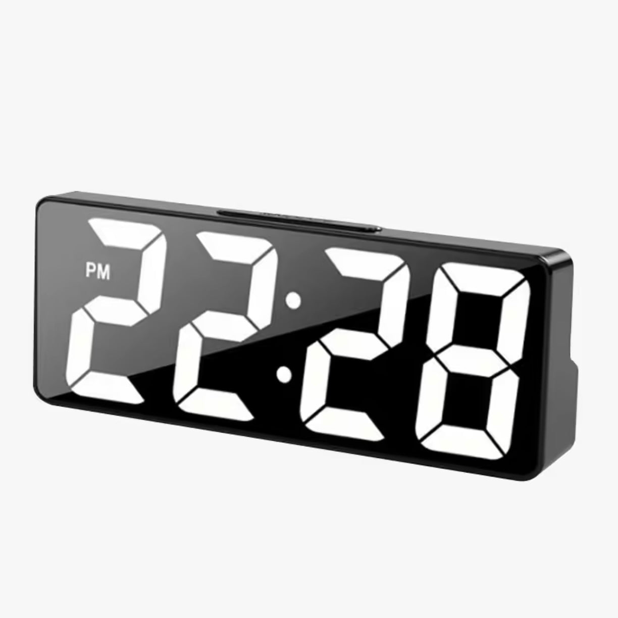 Digital LED Alarm Clock With Temperature Display Adjustable Brightness 12/24 Hours