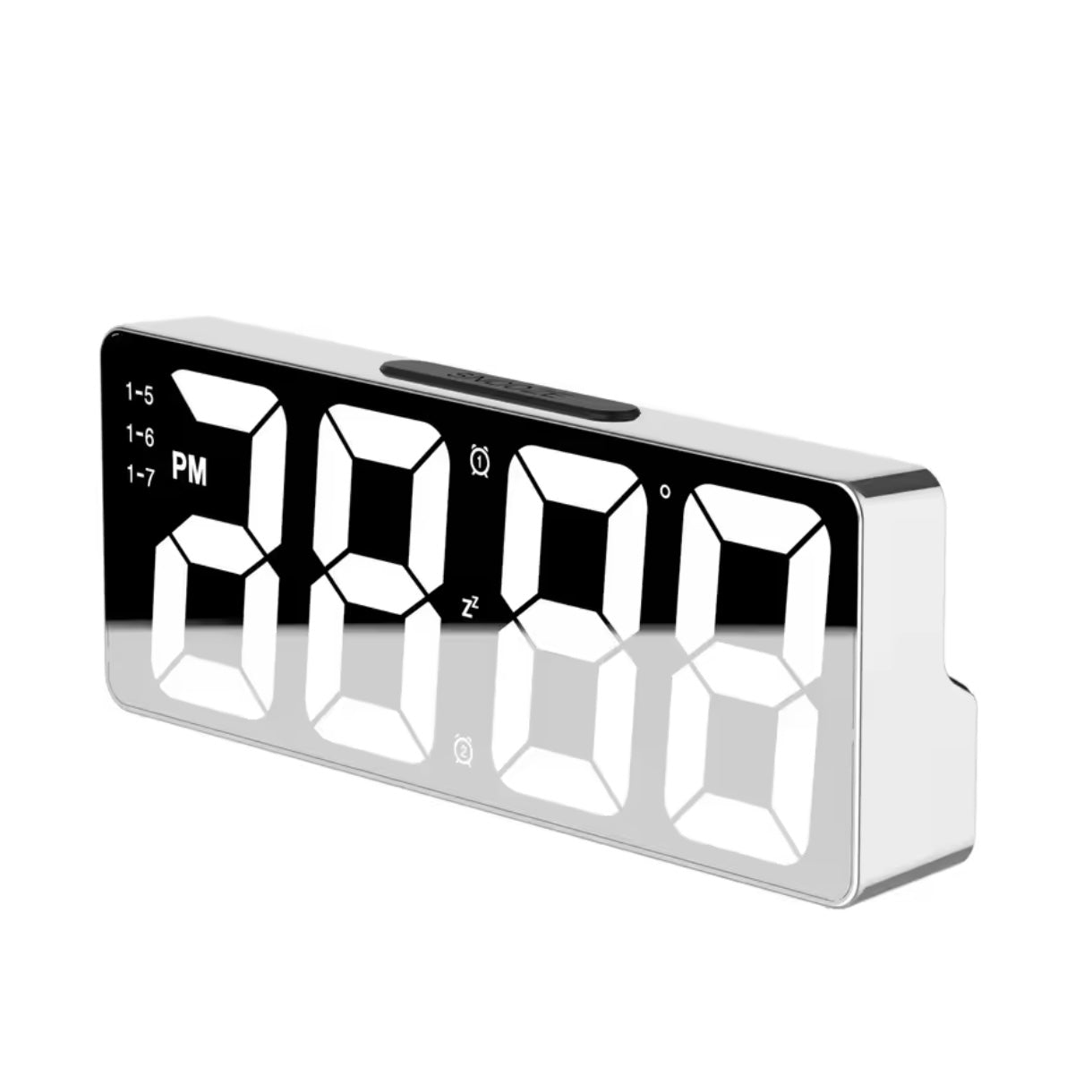 Digital LED Alarm Clock With Temperature Display Adjustable Brightness 12/24 Hours