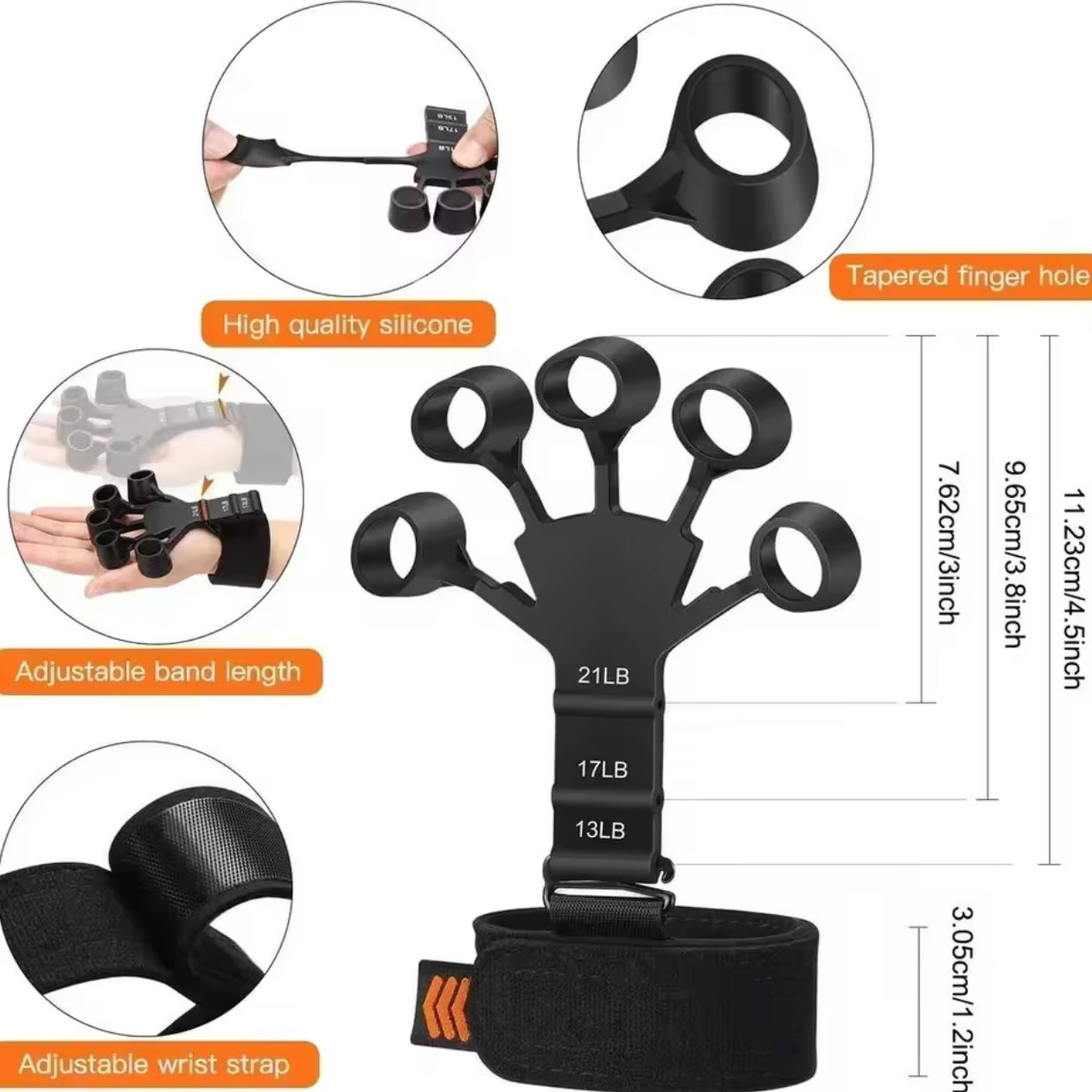 Hand Grip Strengthener Physical Tools Guitar Finger Trainer Training and Exercise Gym 6th Level Resistance Gripster Expande