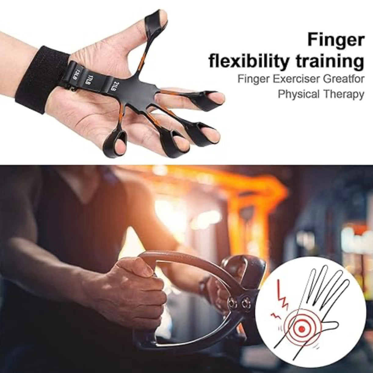 Hand Grip Strengthener Physical Tools Guitar Finger Trainer Training and Exercise Gym 6th Level Resistance Gripster Expande